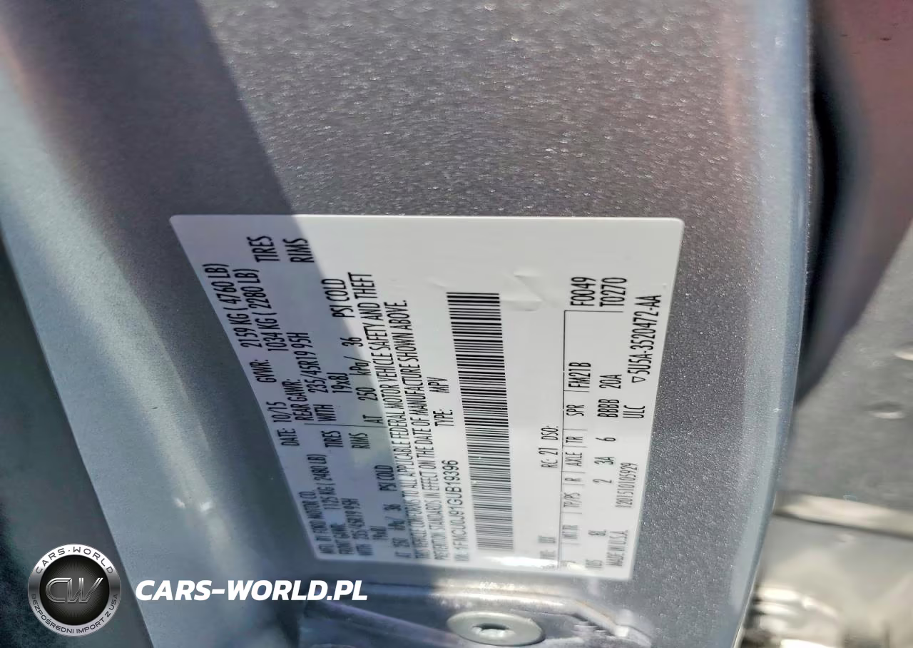 2016 Ford Escape Titanium VIN:1FMCU0J91GUB19396 - 13