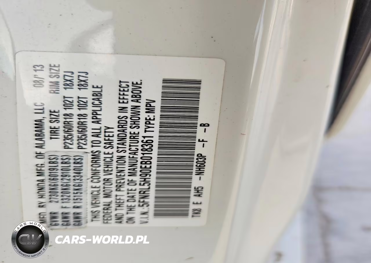 2014 Honda Odyssey Touring VIN:5FNRL5H90EB018361 - 13