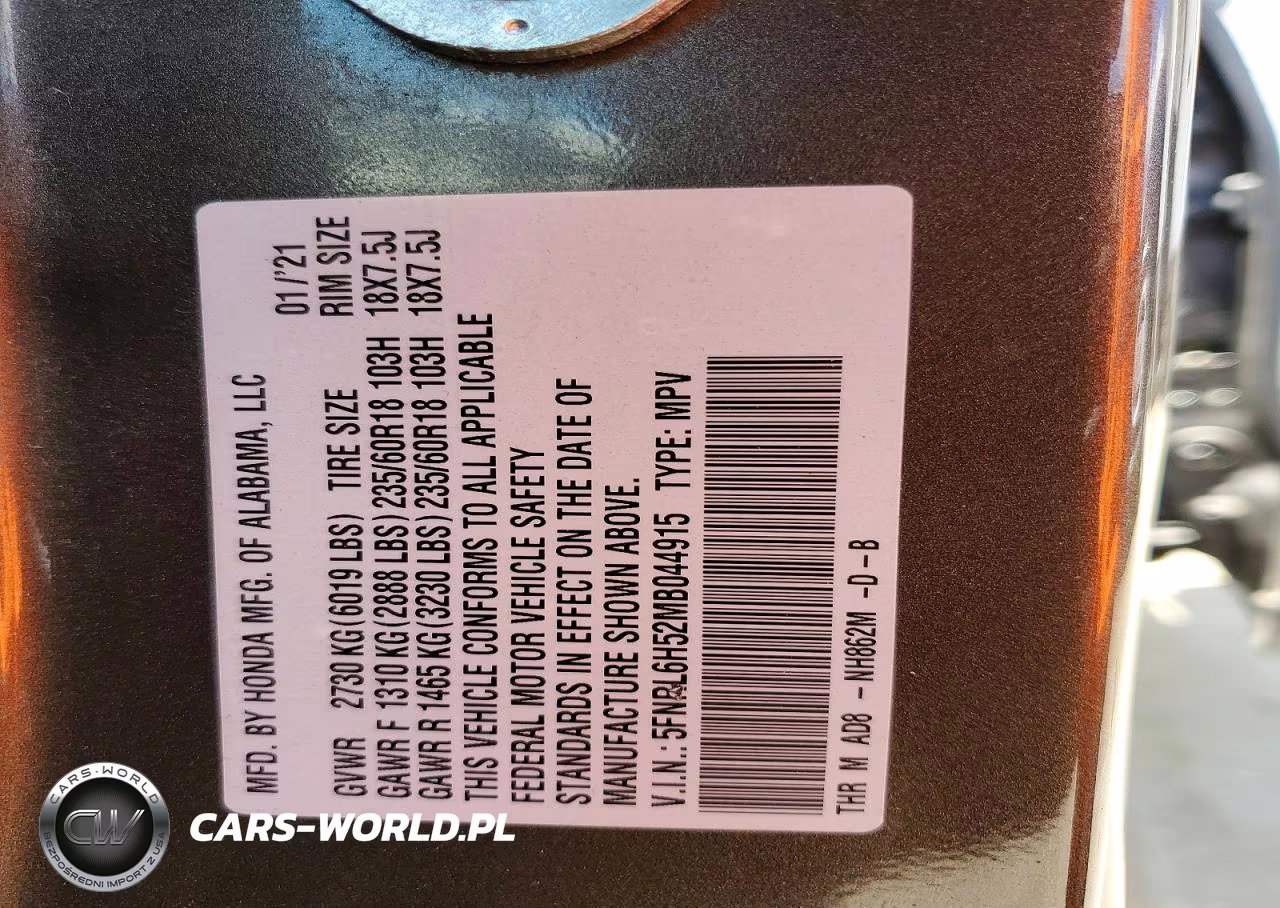 2021 Honda Odyssey Ex VIN:5FNRL6H52MB044915 - 13