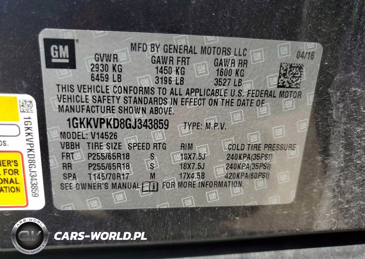 2016 GMC Acadia Sle VIN:1GKKVPKD8GJ343859 - 13