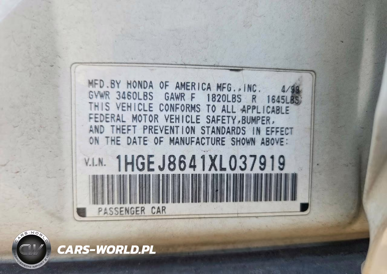 1999 Honda Civic Ex VIN:1HGEJ8641XL037919 - 12