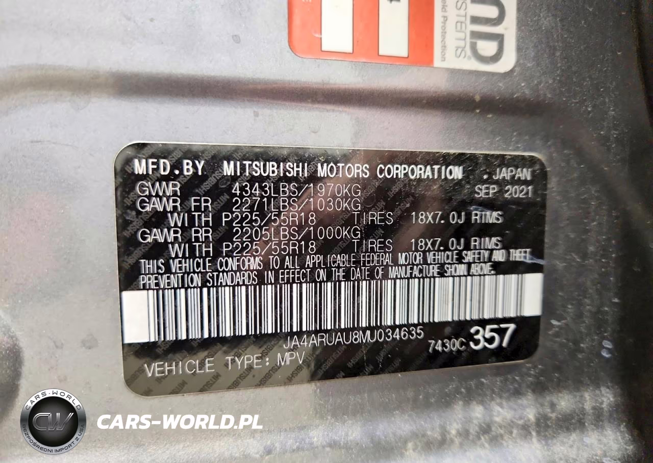 2021 Mitsubishi Outlander Sport Es VIN:JA4ARUAU8MU034635 - 13