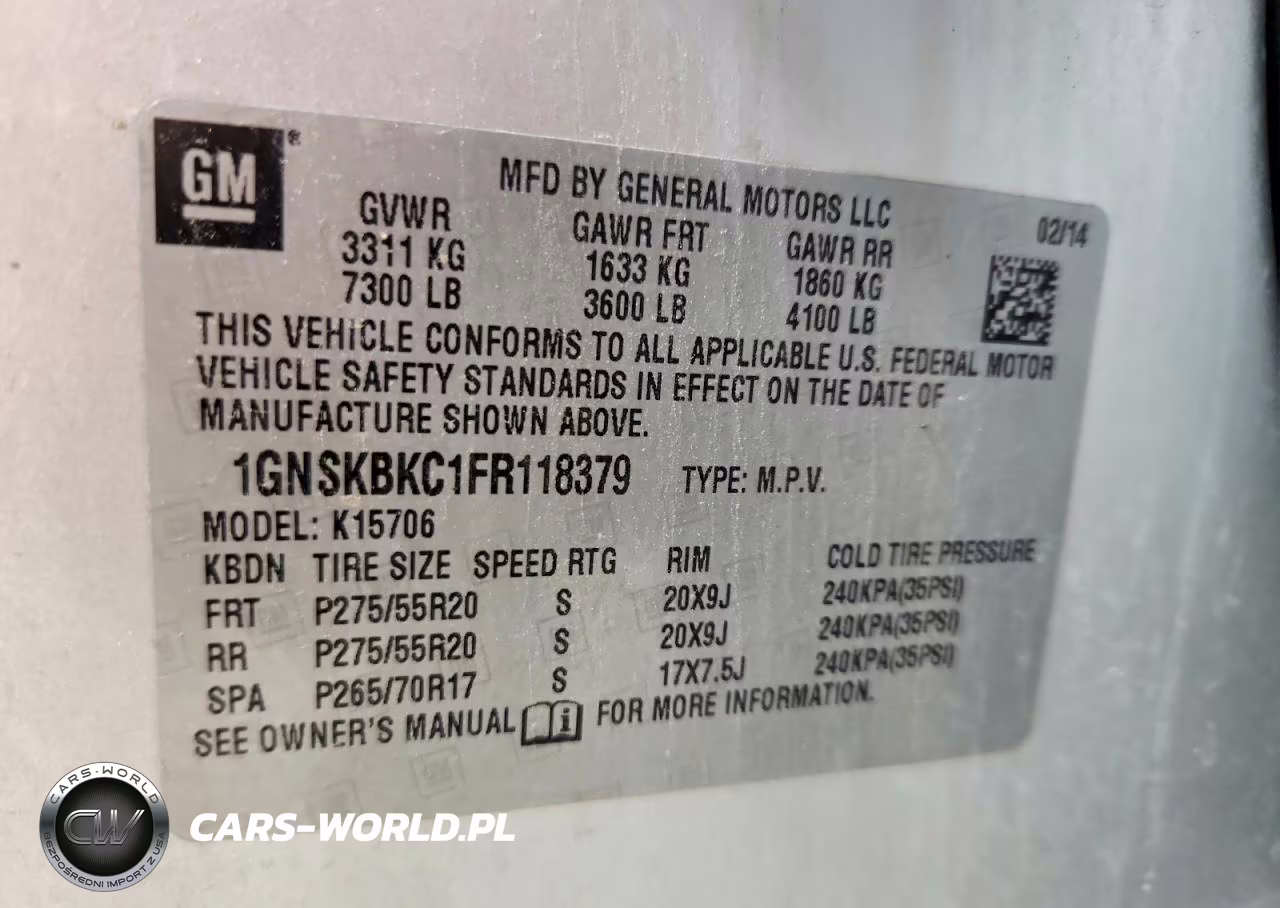 2015 Chevrolet Tahoe K1500 Lt VIN:1GNSKBKC1FR118379 - 13