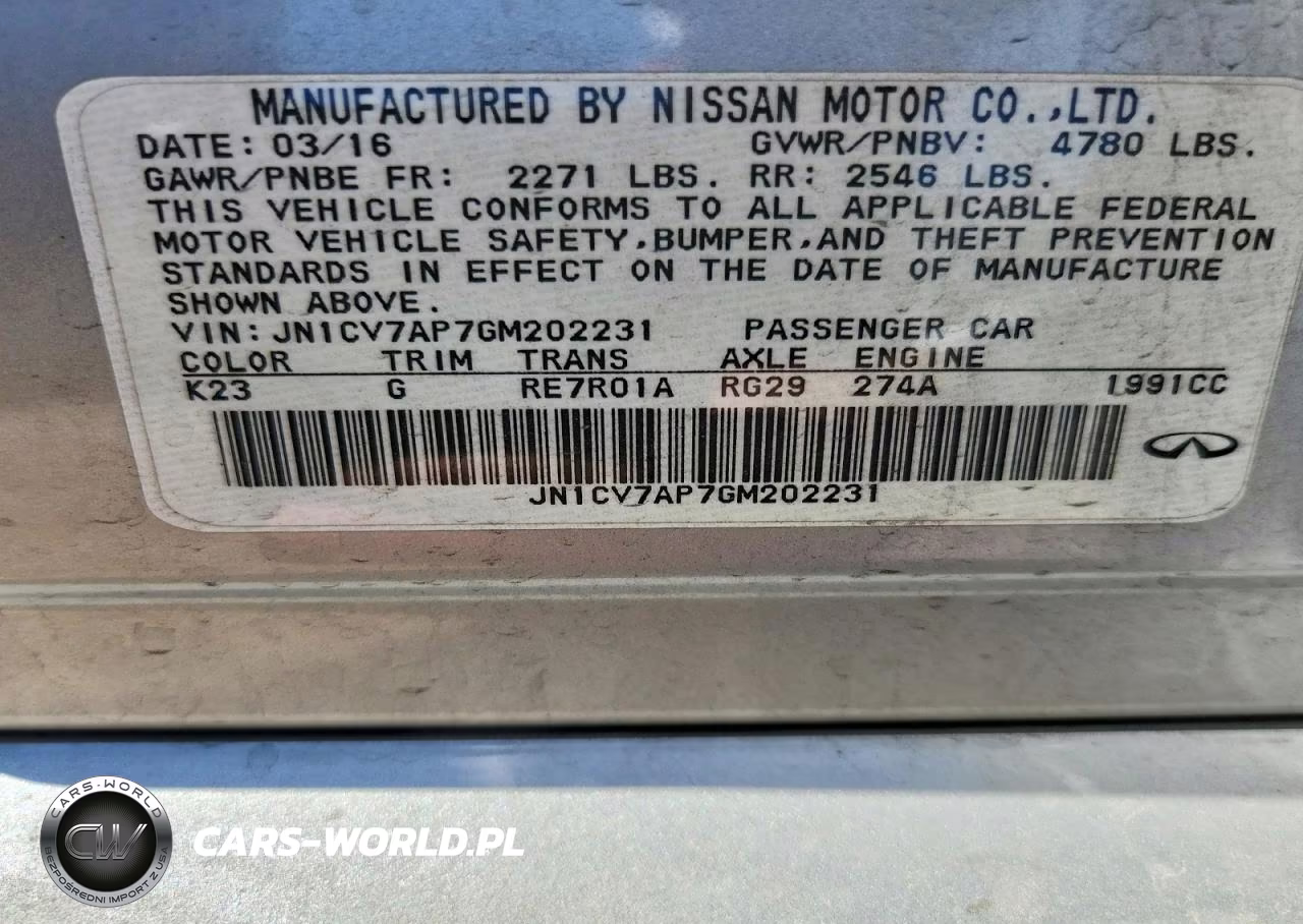 2016 Infiniti Q50 2.0T Premium VIN:JN1CV7AP7GM202231 - 14