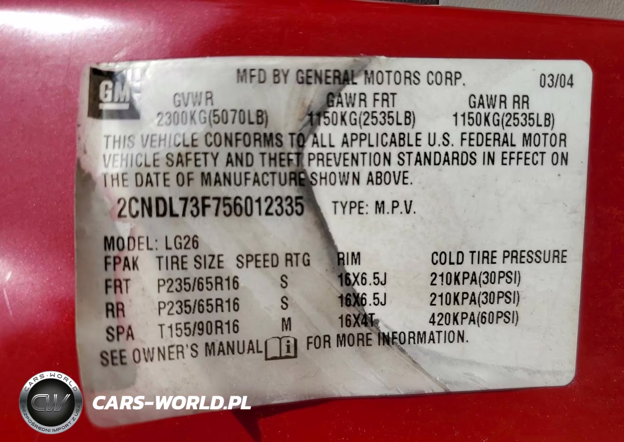 2005 Chevrolet Equinox Lt VIN:2CNDL73F756012335 - 13