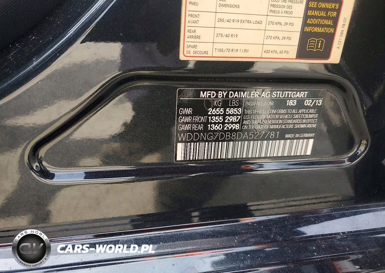 2013 Mercedes-Benz S 550 VIN:WDDNG7DB8DA527781 - 12