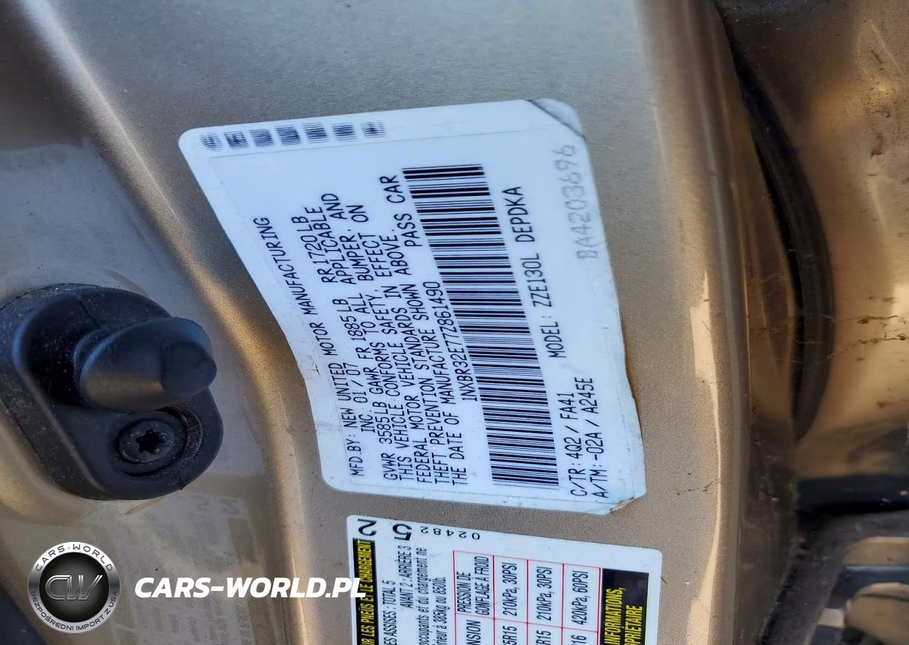 2007 Toyota Corolla VIN:1NXBR32E77Z861490 - 12