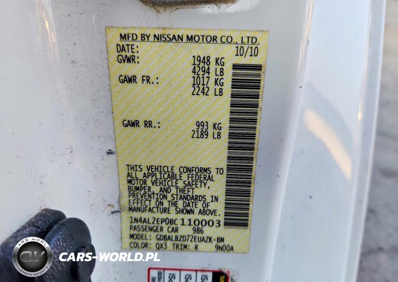 2011 Nissan Altima S VIN:1N4AL2EP0BC110003 - 12