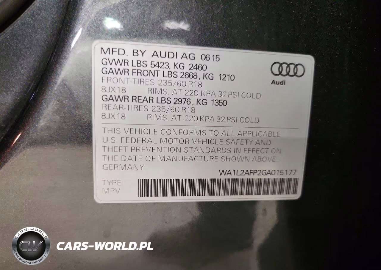 2016 Audi Q5 VIN:WA1L2AFP2GA015177 - 13