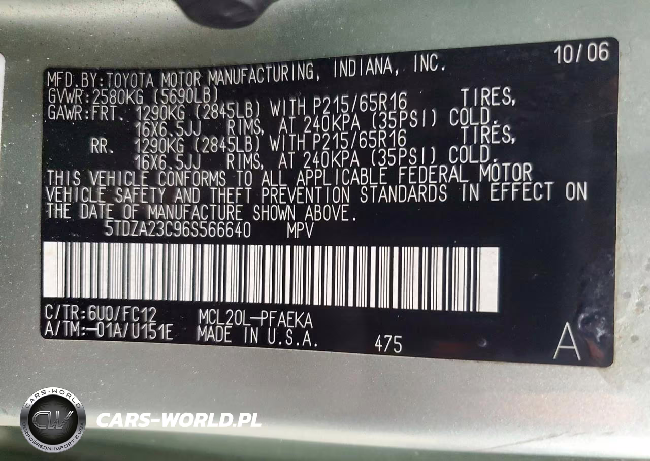 2006 Toyota Sieanna VIN:5TDZA23C96S566640 - 13