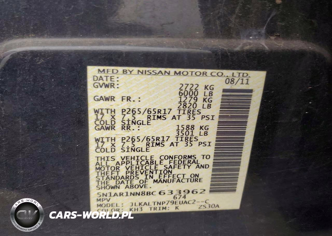2011 Nissan Pathfinder S VIN:5N1AR1NN8BC633962 - 13