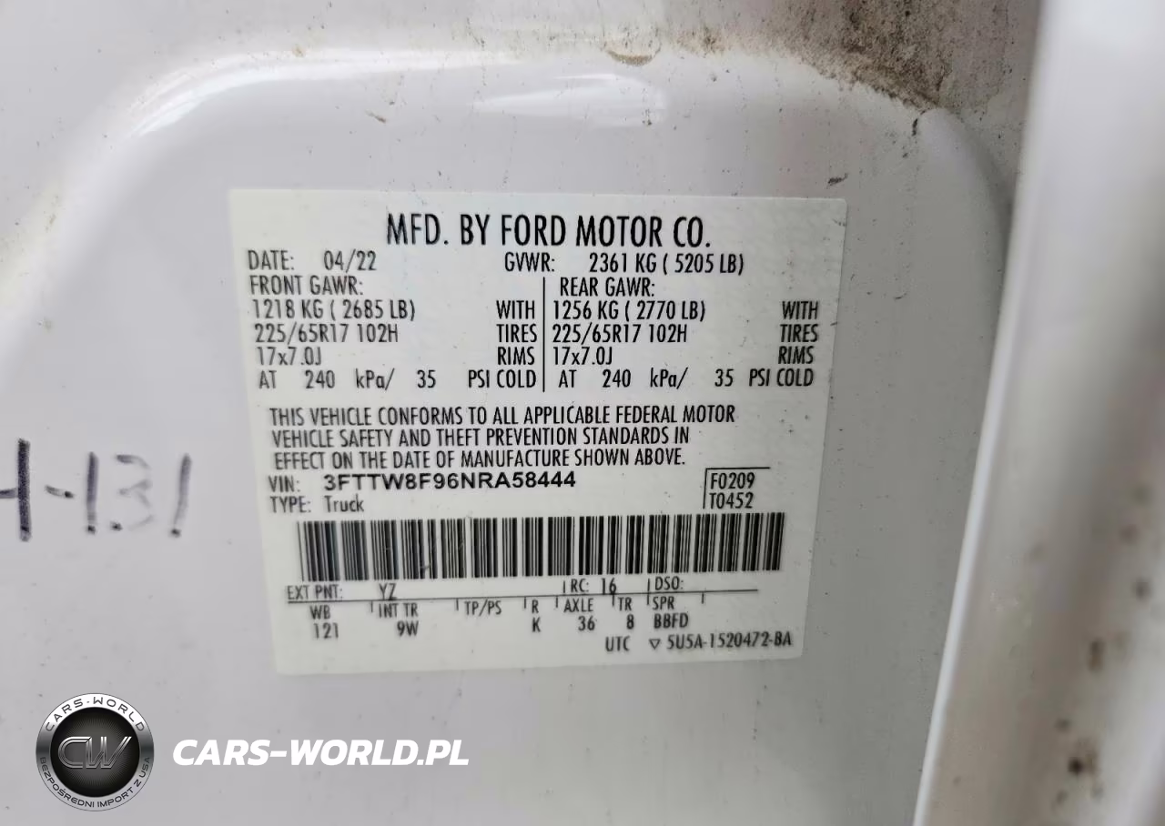 2022 Ford Maverick Xl VIN:3FTTW8F96NRA58444 - 12