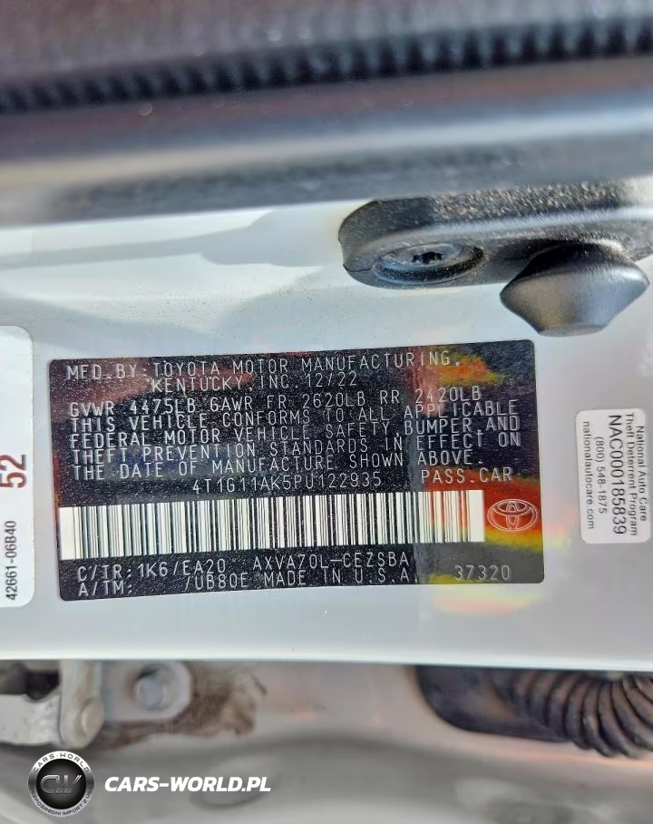 2023 Toyota Camry Se VIN:4T1G11AK5PU122935 - 12