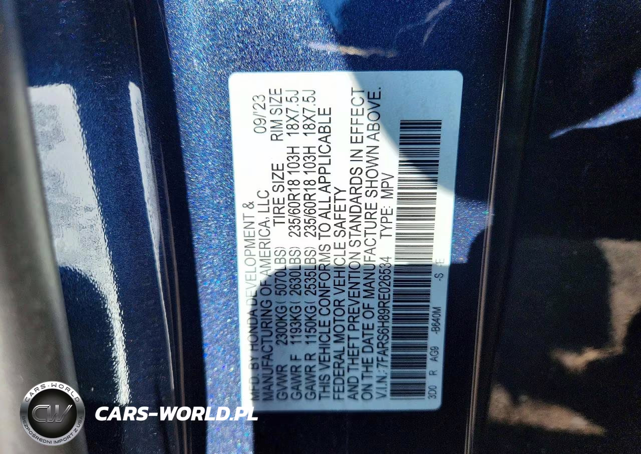 2024 Honda Cr-V Sport-L VIN:7FARS6H89RE026534 - 13