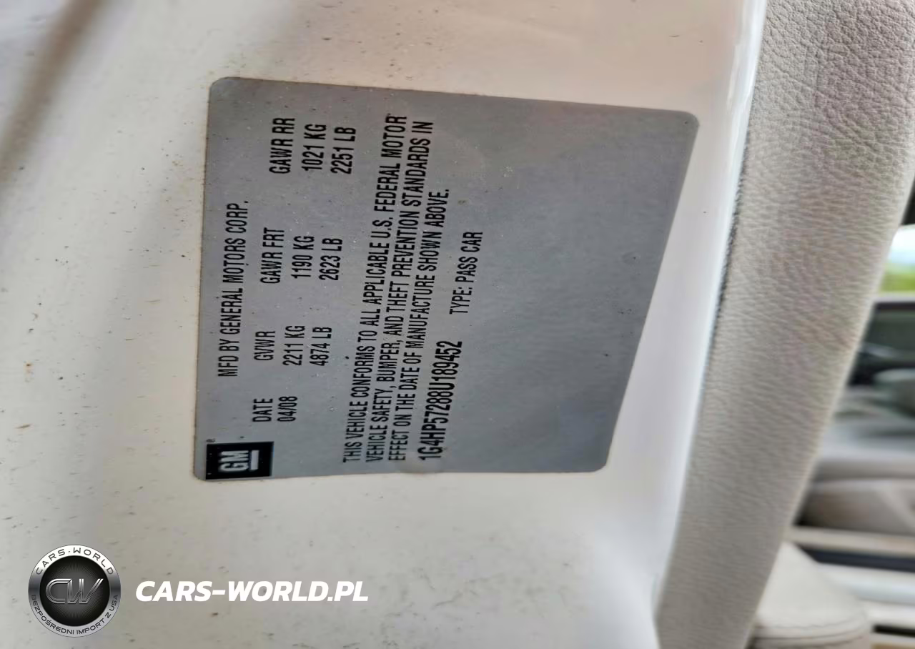 2008 Buick Lucerne Cx VIN:1G4HP57288U189452 - 12