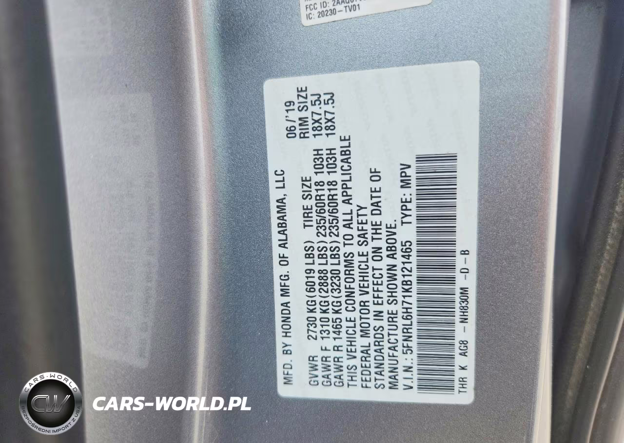 2019 Honda Odyssey Exl VIN:5FNRL6H71KB121465 - 14