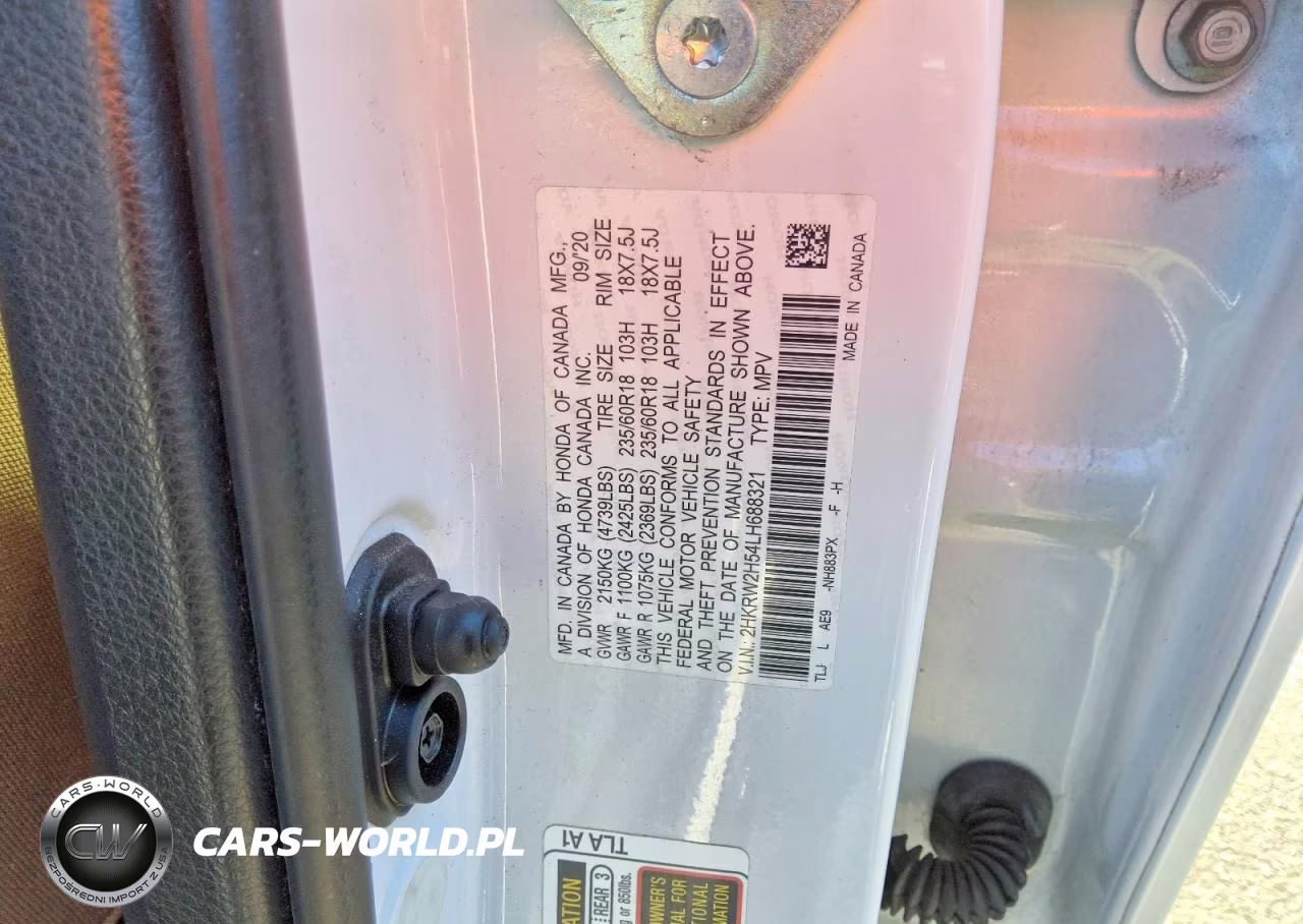 2020 Honda Cr-V Ex VIN:2HKRW2H54LH688321 - 13