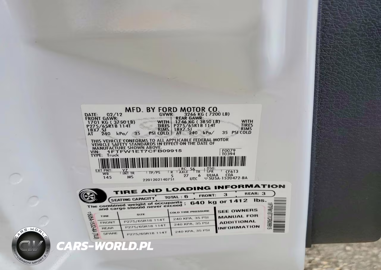 2012 Ford 150 Pu Sup VIN:1FTFW1ET7CFB09915 - 12