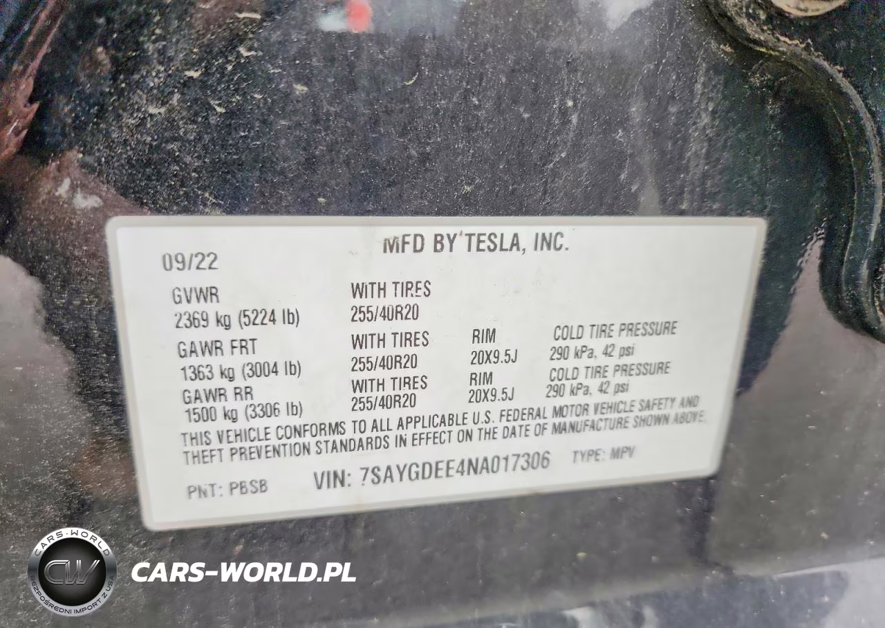 2022 Tesla Model Y VIN:7SAYGDEE4NA017306 - 13