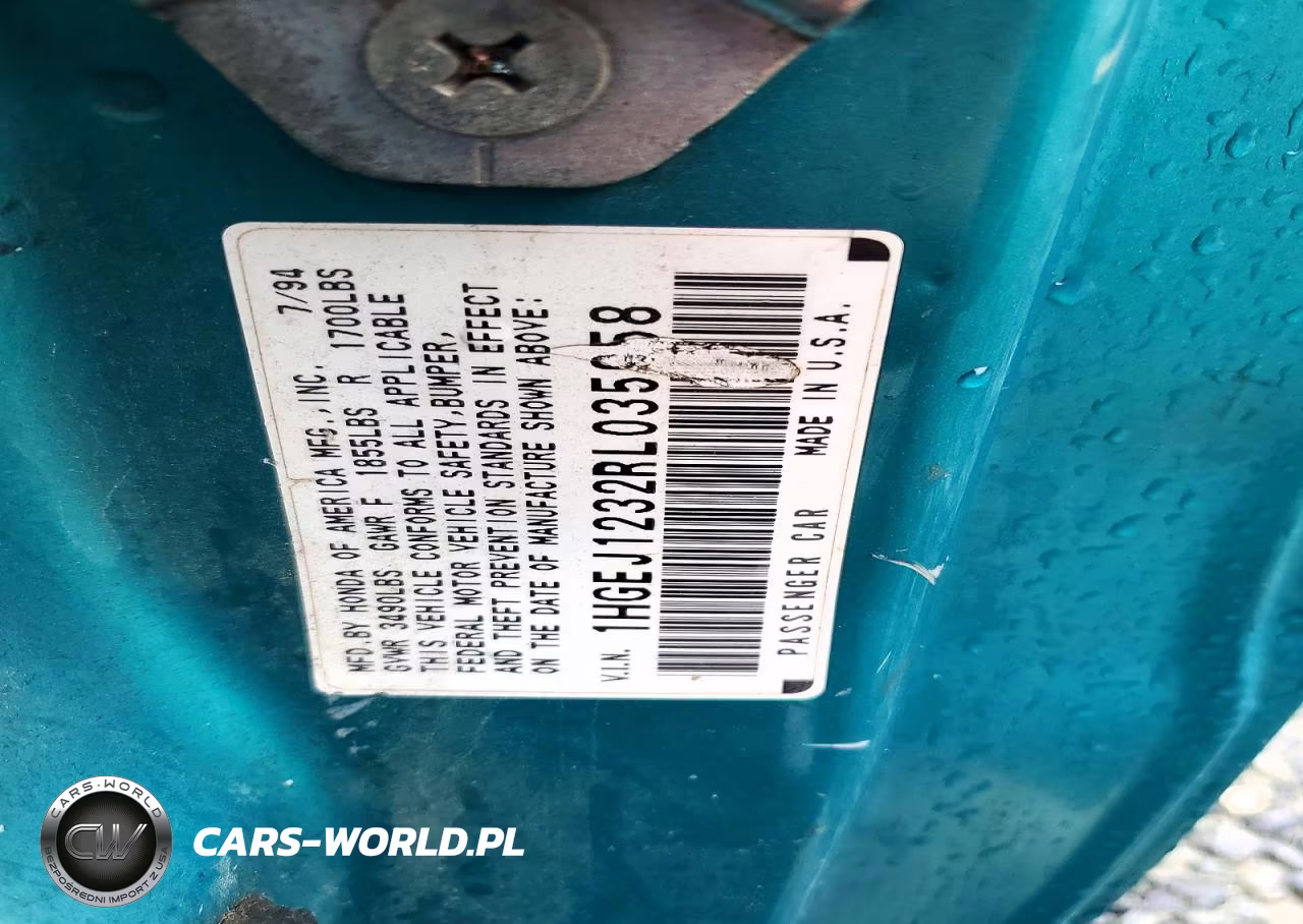 1994 Honda Civic Ex VIN:1HGEJ1232RL035958 - 12