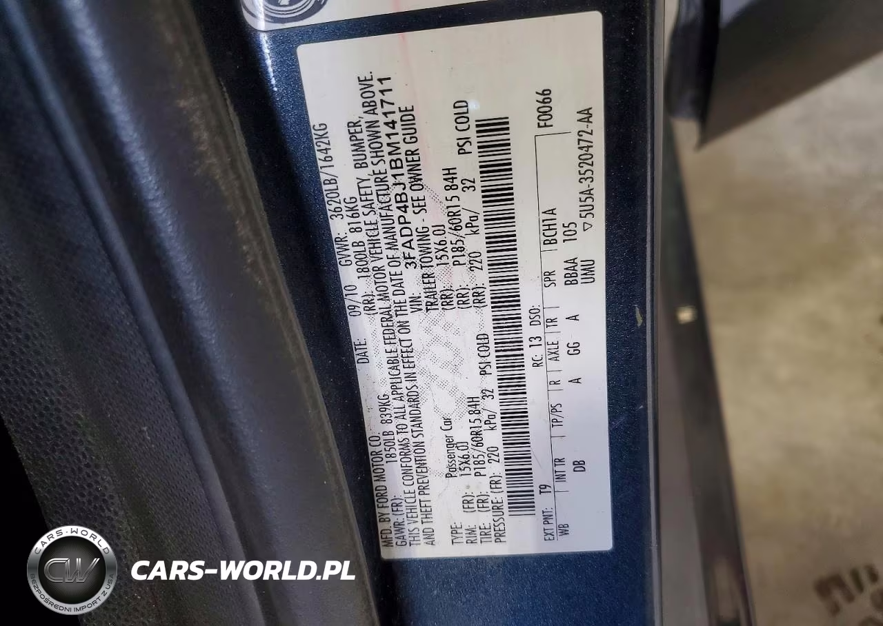 2011 Ford Fiesta Se VIN:3FADP4BJ1BM141711 - 12