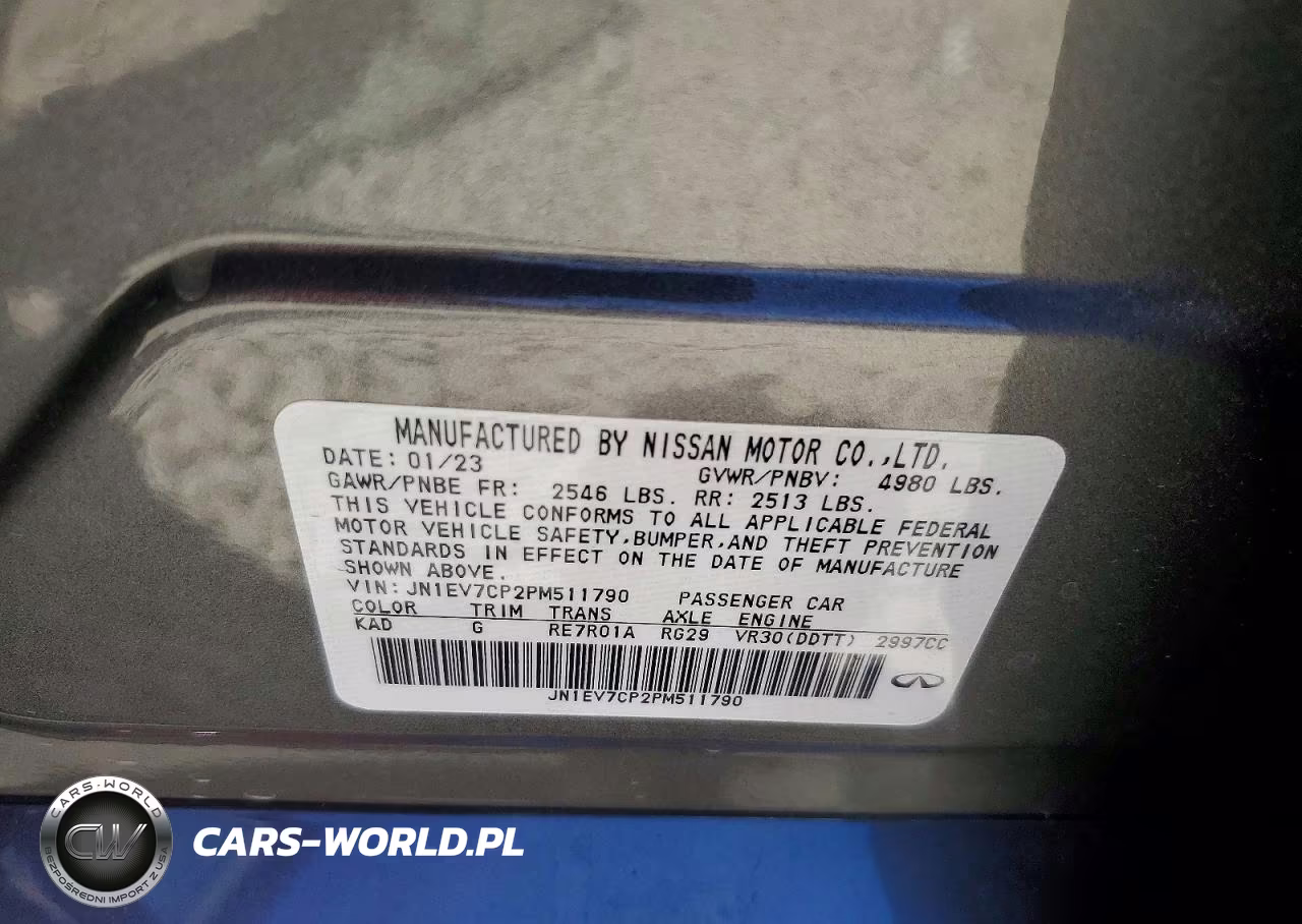 2023 Infiniti Q50 Sensory VIN:JN1EV7CP2PM511790 - 12