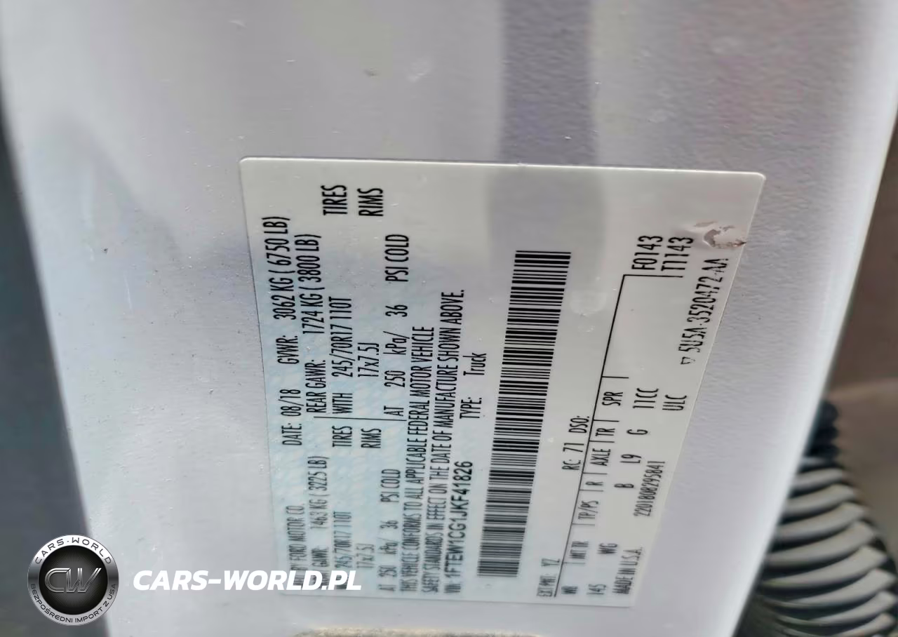 2018 Ford F150 Supercrew VIN:1FTEW1CG1JKF41826 - 12
