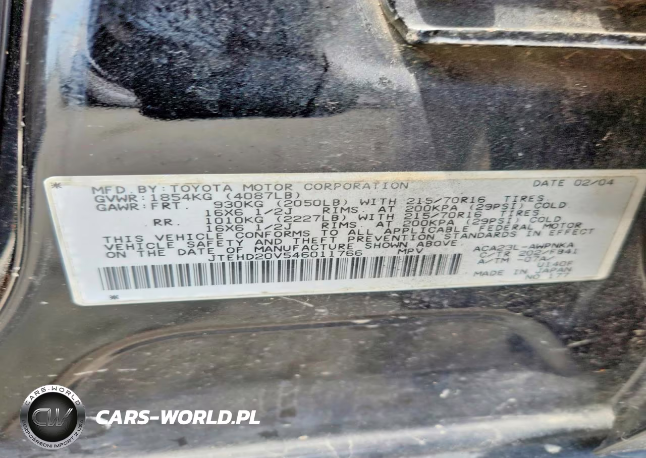 2004 Toyota Rav4 Base VIN:JTEHD20V546011766 - 13