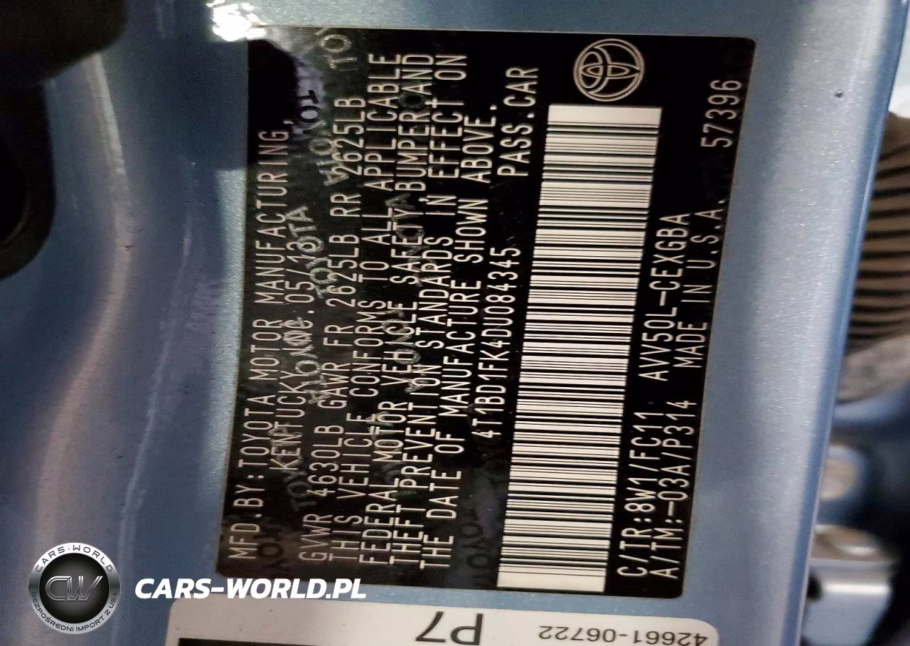 2013 Toyota Camry Hybrid Xle VIN:4T1BD1FK4DU084345 - 12