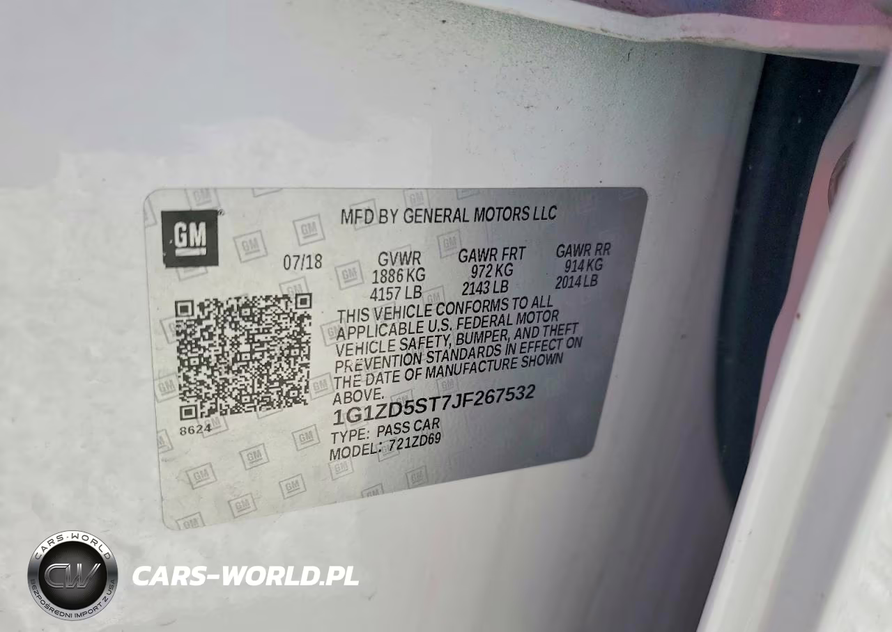 2018 Chevrolet Malibu Lt VIN:1G1ZD5ST7JF267532 - 12