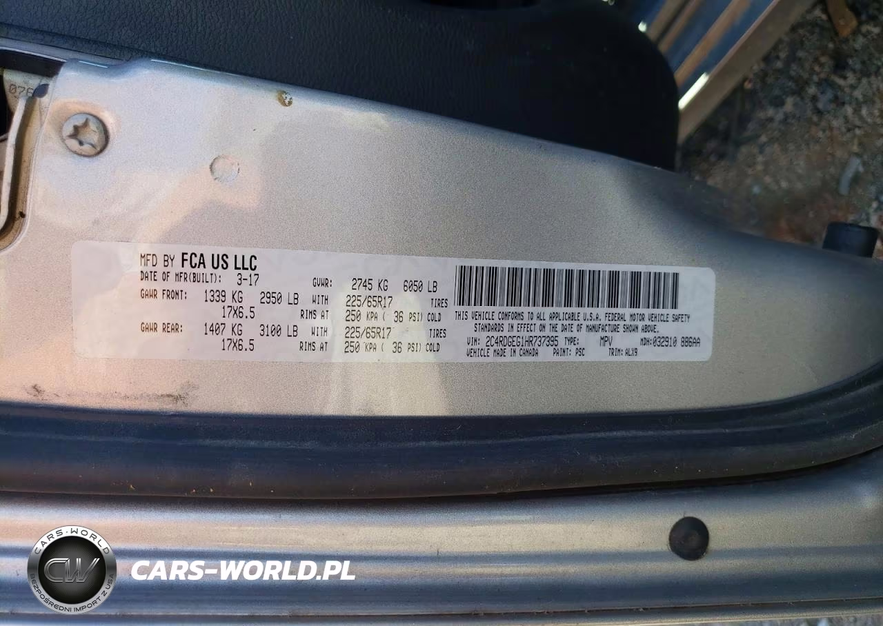 2017 Dodge Grand Caravan Gt VIN:2C4RDGEG1HR737395 - 13