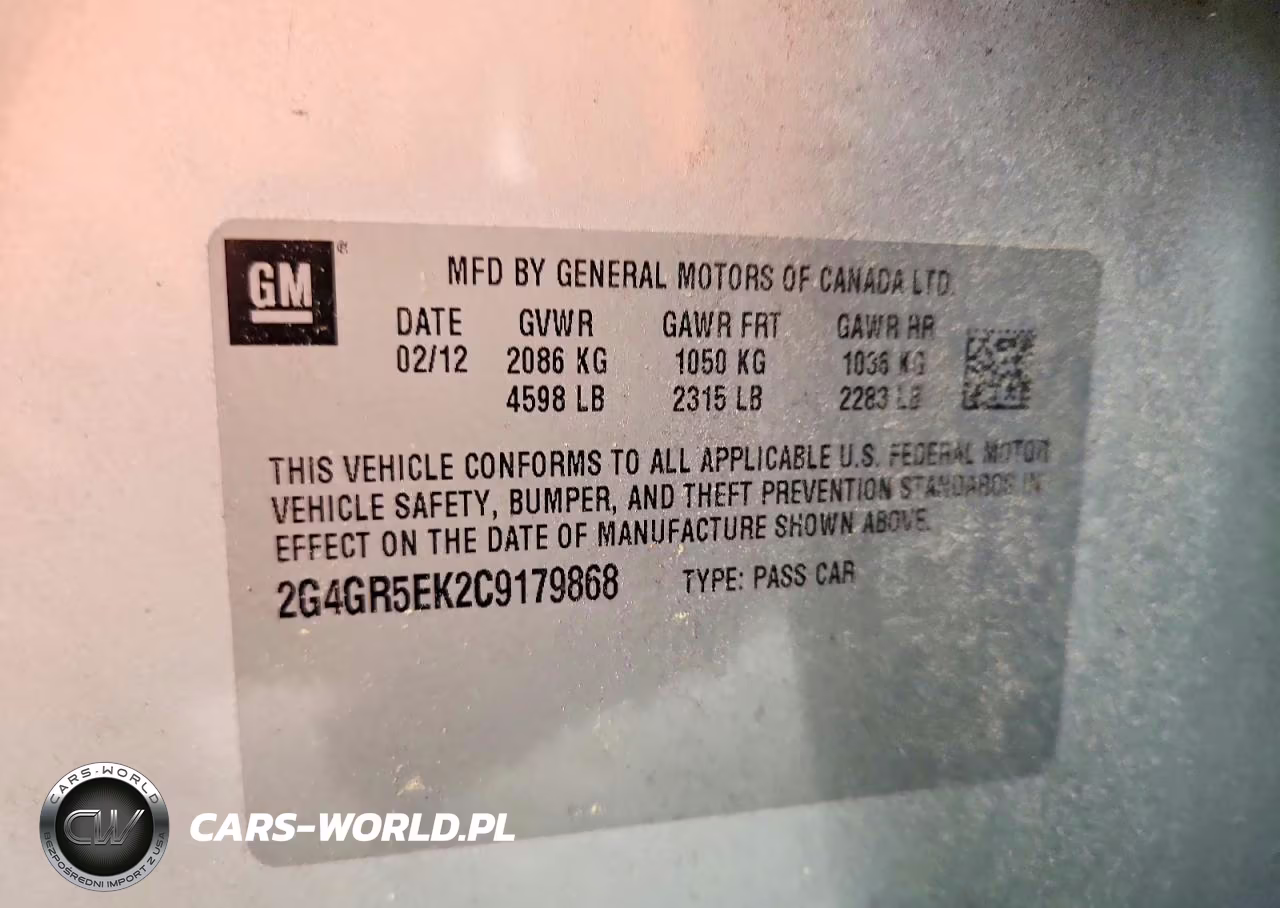2012 Buick Regal VIN:2G4GR5EK2C9179868 - 12