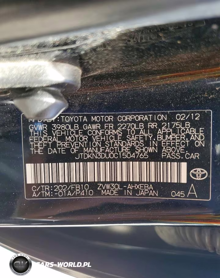 2012 Toyota Prius Three VIN:JTDKN3DU0C1504765 - 13