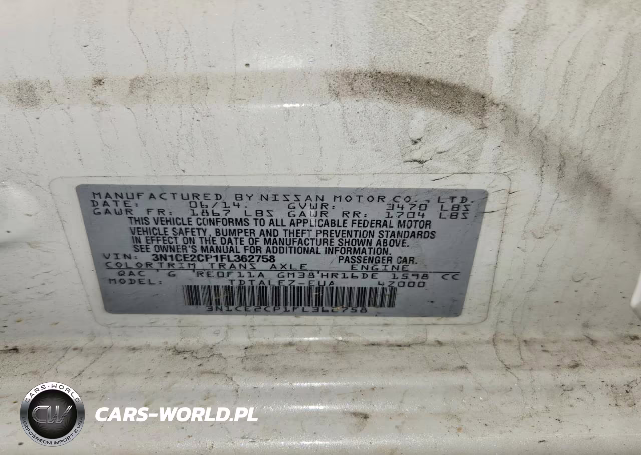 2015 Nissan Versa Note Sl VIN:3N1CE2CP1FL362758 - 13