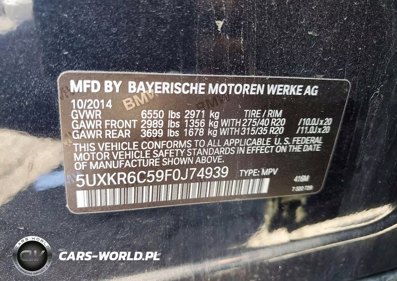 2015 BMW X5 xDrive50I VIN:5UXKR6C59F0J74939 - 12