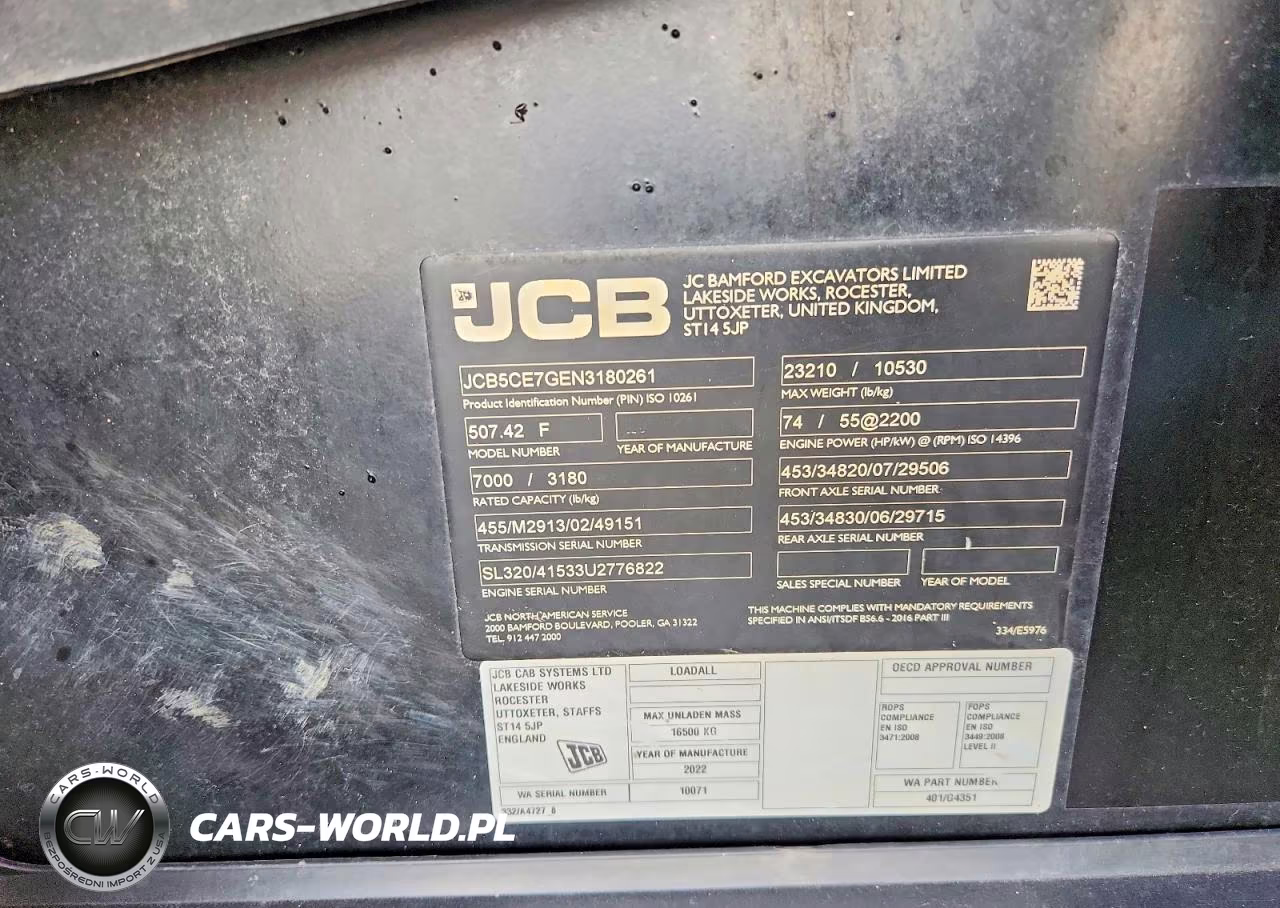 2022 Jcb 507-42 VIN:JCB5CE7GEN3180261 - 10