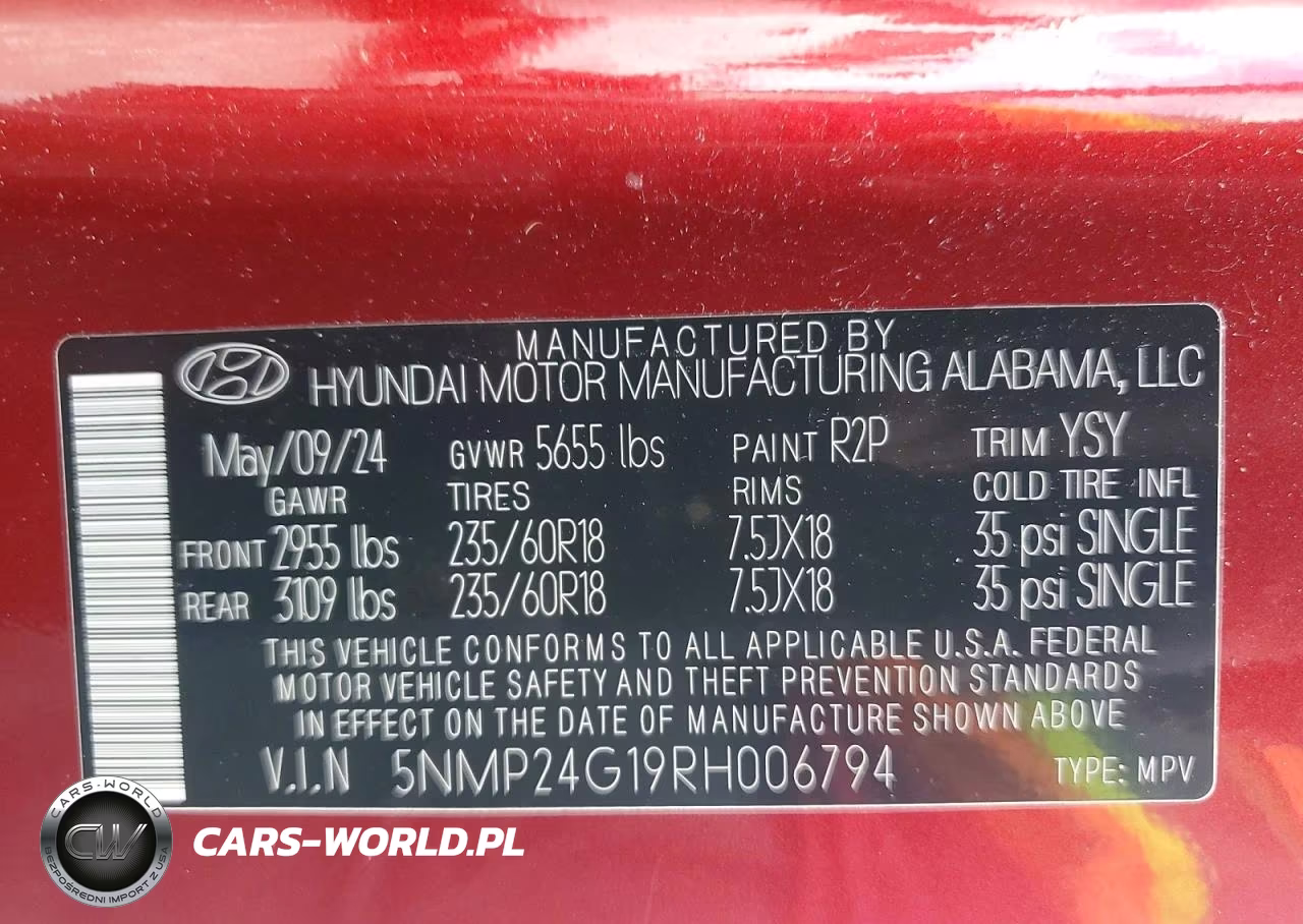 2024 Hyundai Santa Fe Sel VIN:5NMP24G19RH006794 - 14