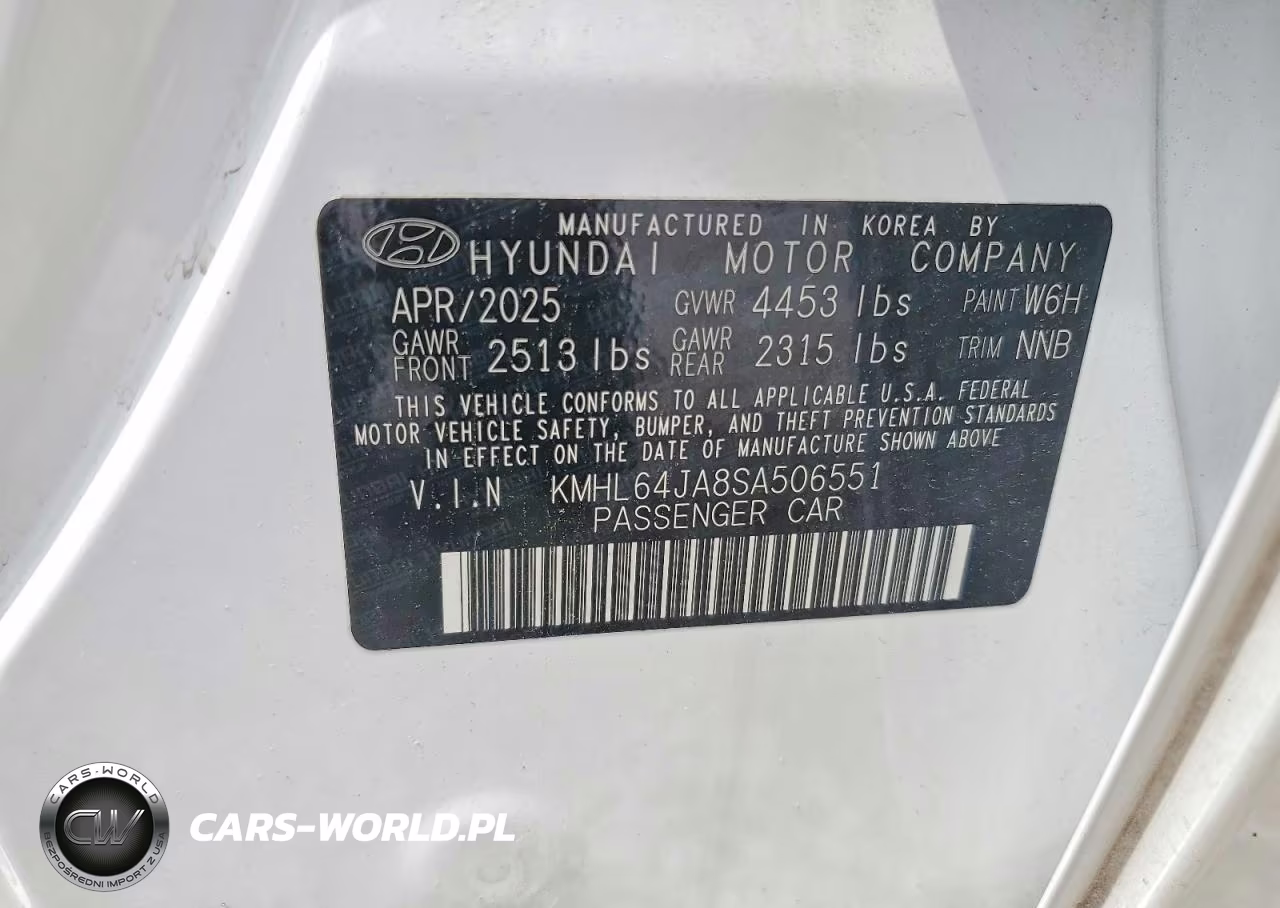 2025 Hyundai Sonata Sel VIN:KMHL64JA8SA506551 - 12