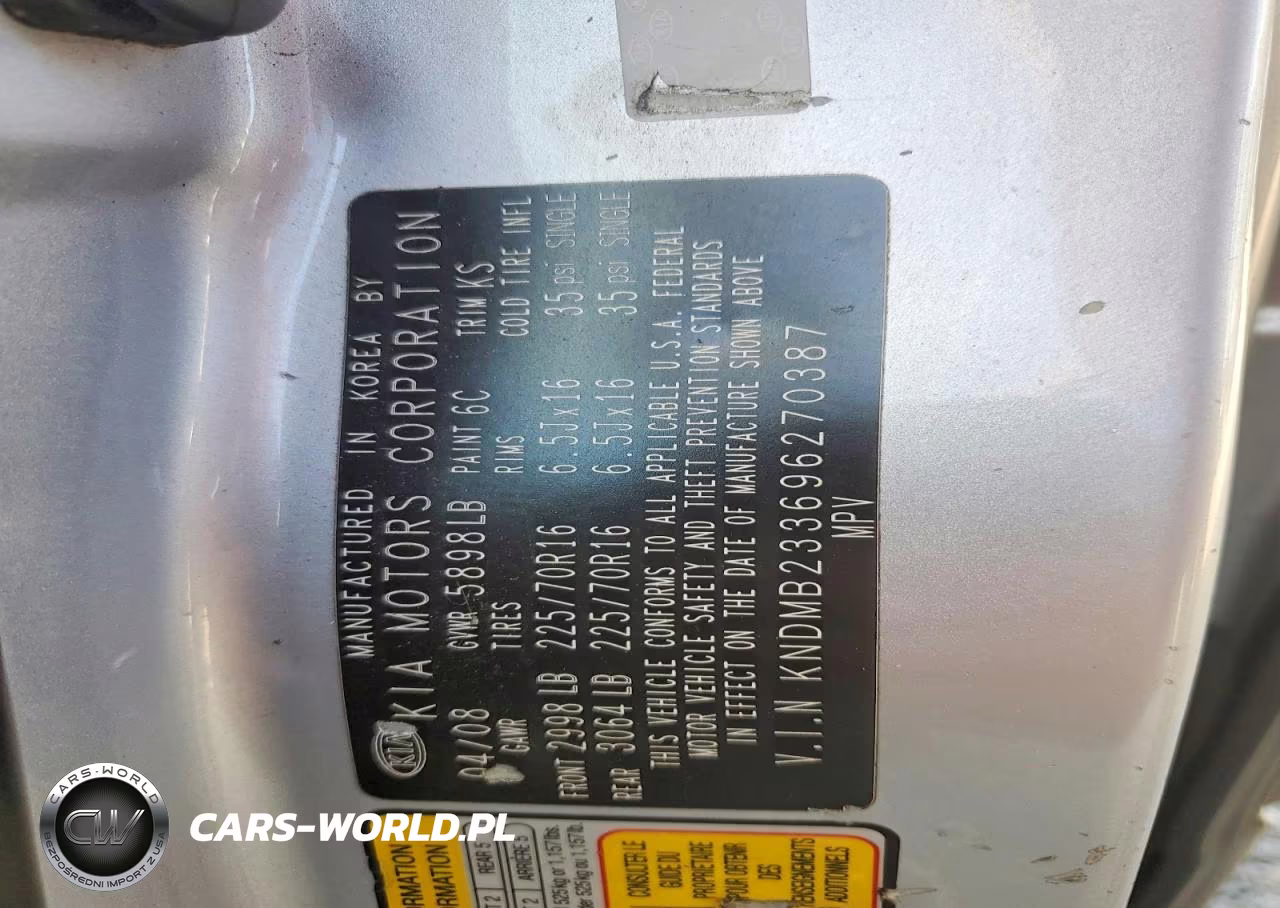2009 Kia Sedona Lx VIN:KNDMB233696270387 - 13