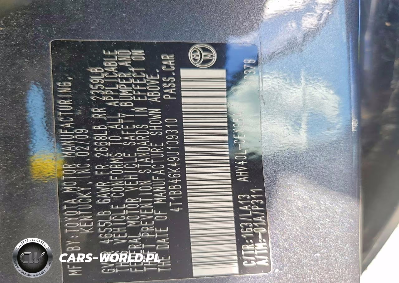 2009 Toyota Camry Hybrid VIN:4T1BB46K49U109310 - 12