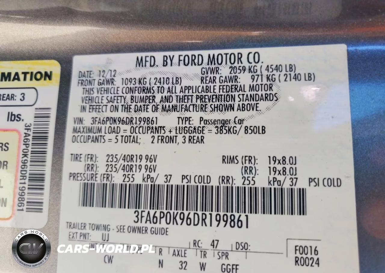 2013 Ford Fusion Titanium VIN:3FA6P0K96DR199861 - 12