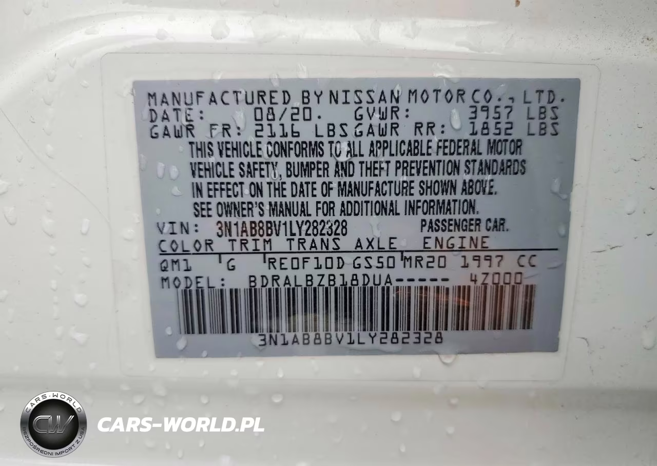 2020 Nissan Sentra S VIN:3N1AB8BV1LY282328 - 13