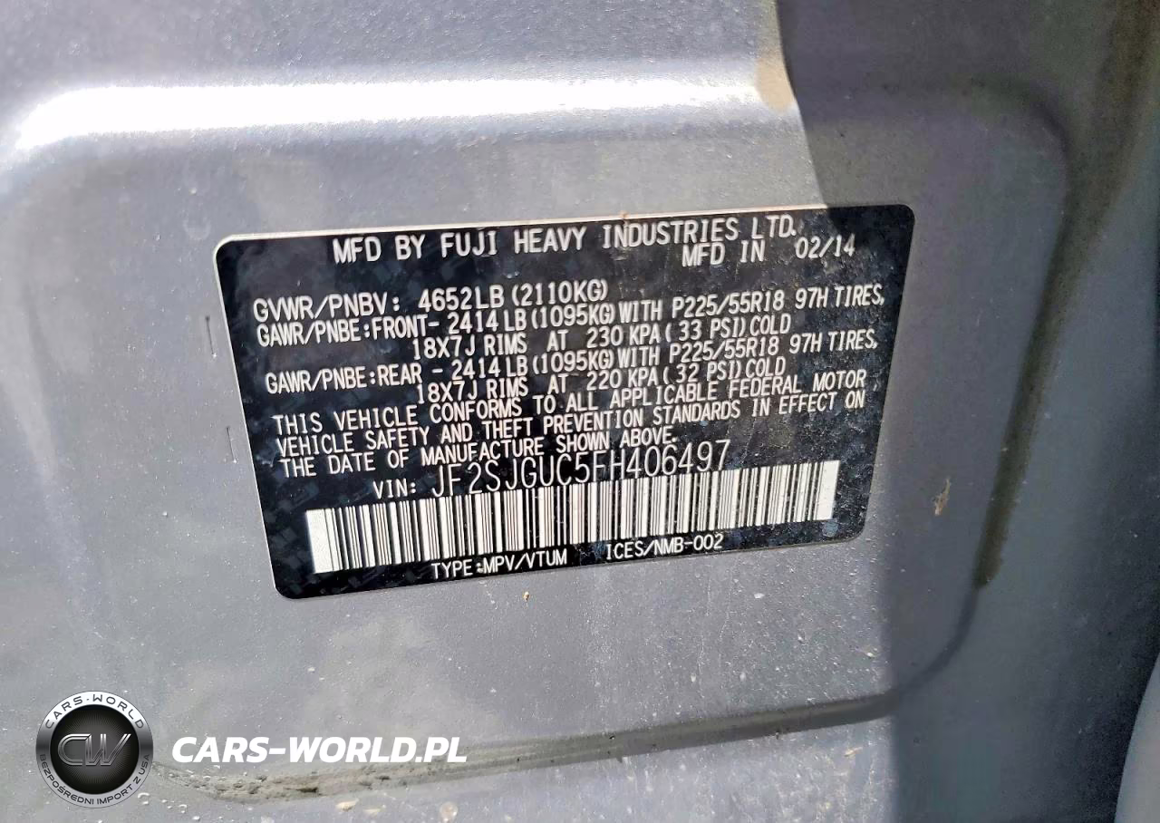 2015 Subaru Forester 2.0Xt Touring VIN:JF2SJGUC5FH406497 - 13