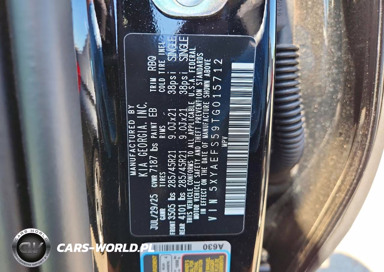 2026 Kia Ev9 Gt Line VIN:5XYAEFS59TG015712 - 13