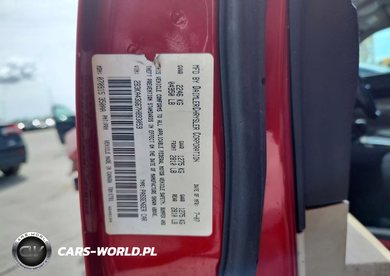 2007 Dodge Charger Se VIN:2B3KA43G67H893059 - 12
