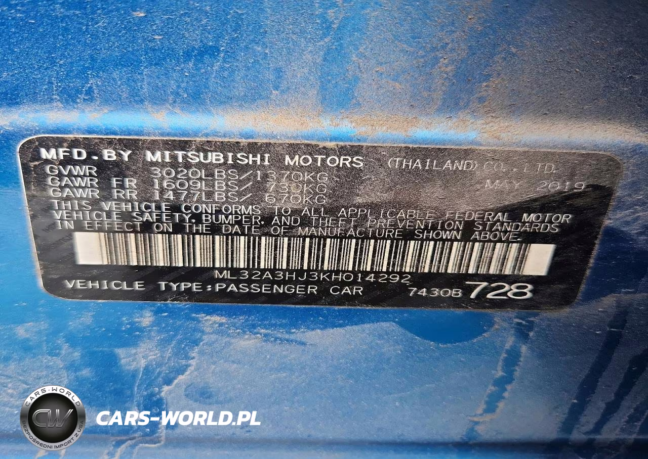 2019 Mitsubishi Mirage Es VIN:ML32A3HJ3KH014292 - 12