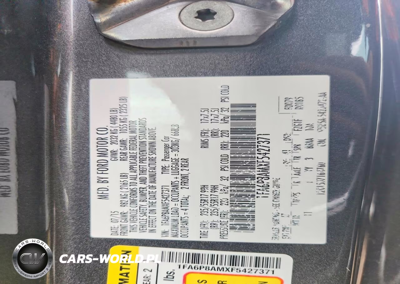 2015 Ford Mustang VIN:1FA6P8AMXF5427371 - 12