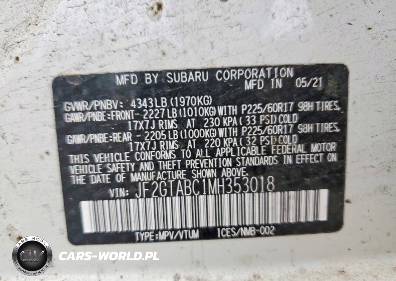 2021 Subaru Crosstrek VIN:JF2GTABC1MH353018 - 12