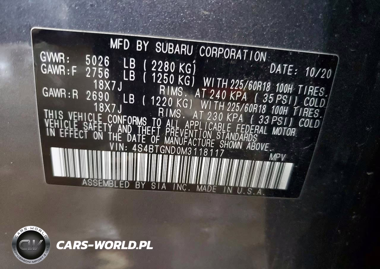 2021 Subaru Outback Limited Xt VIN:4S4BTGND0M3118117 - 13