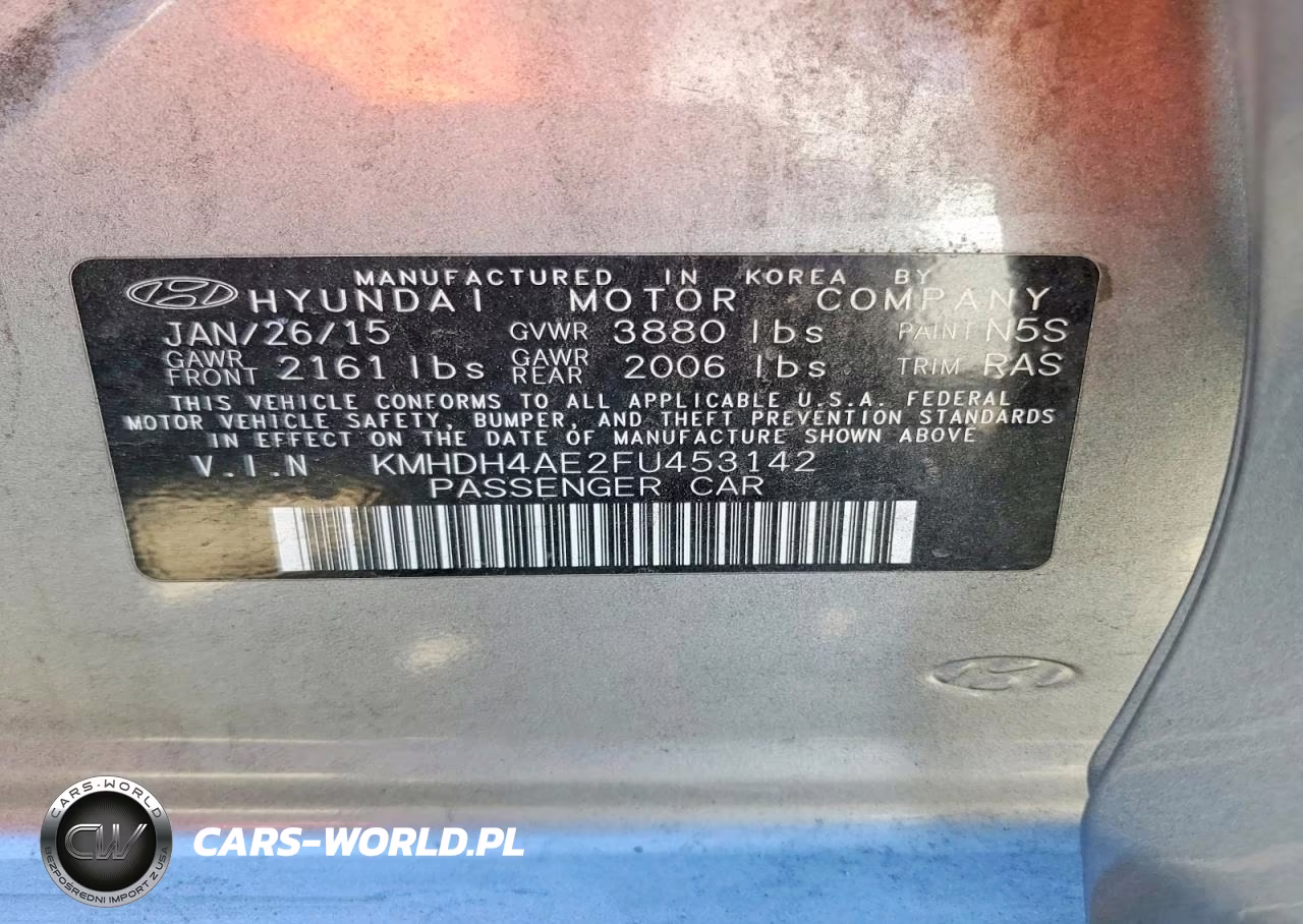 2015 Hyundai Elantra Limited VIN:KMHDH4AE2FU453142 - 12